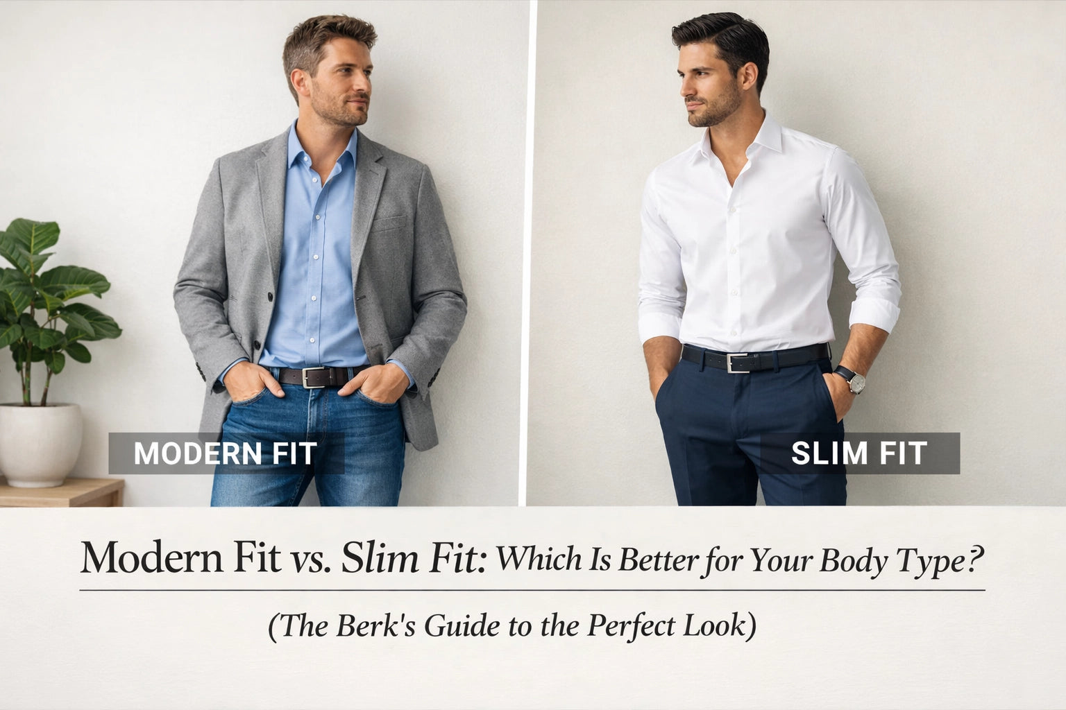 Modern Fit vs. Slim Fit: Which Is Better for Your Body Type? (The Berk Berk's Menswear Modern Fit vs. Slim Fit: Which Is Better for Your Body Type? (The Berk Berk's Menswear