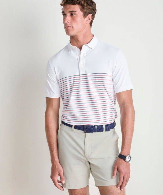 Breton Stripe Palmero Performance Polo