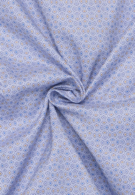 Printed Twill Cutaway Collar Shirt