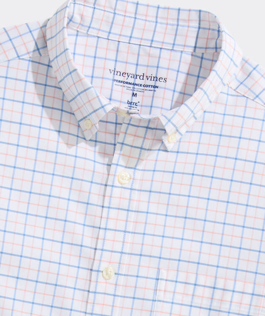 Moorings Tattersall Performance Cotton Shirt