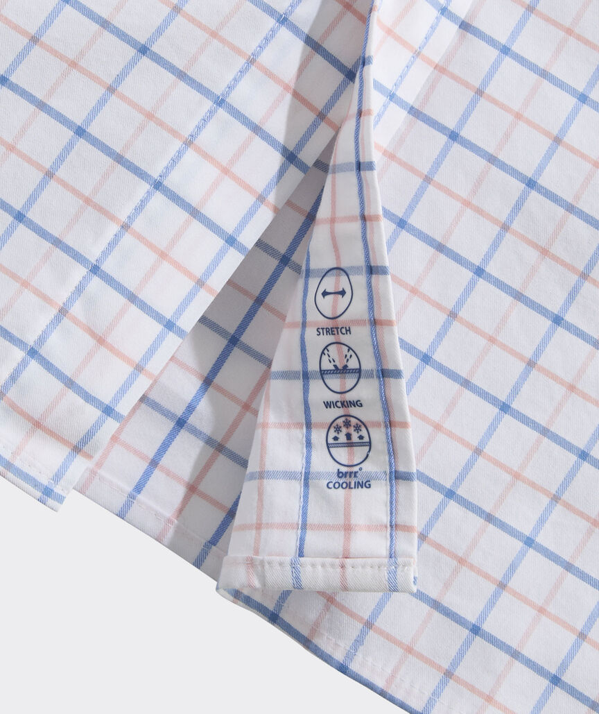 Moorings Tattersall Performance Cotton Shirt