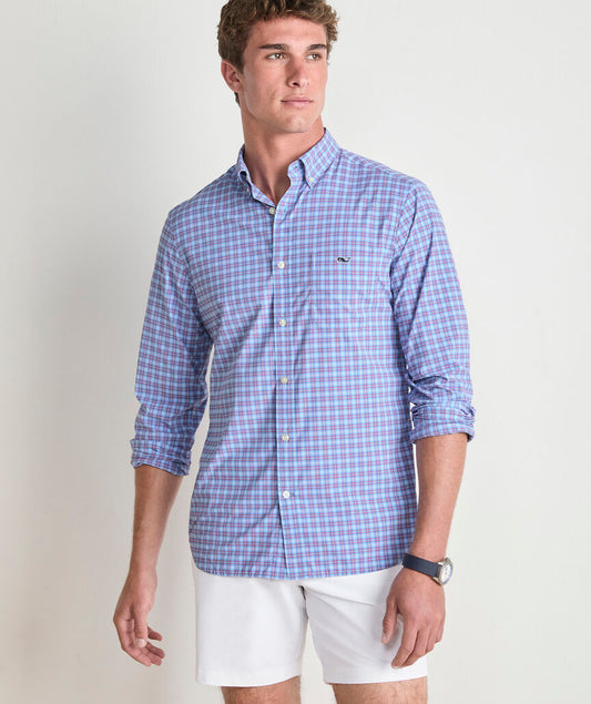 Cobia Check Featherweight Performance Shirt