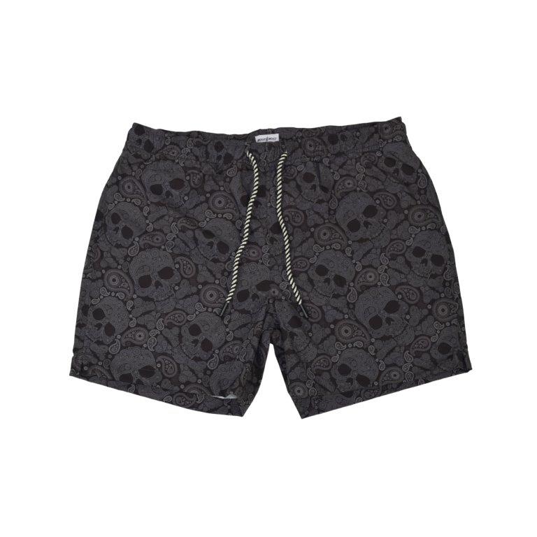 Paisley Skull Swim Trunks