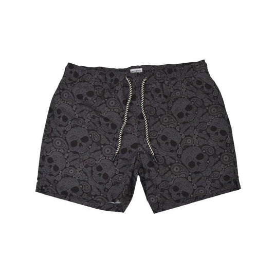 Paisley Skull Swim Trunks