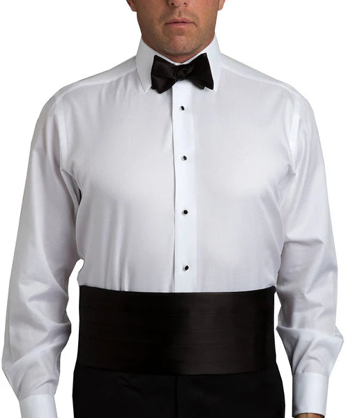 Black Satin Self-tie Bow Tie & Cummerbund Set
