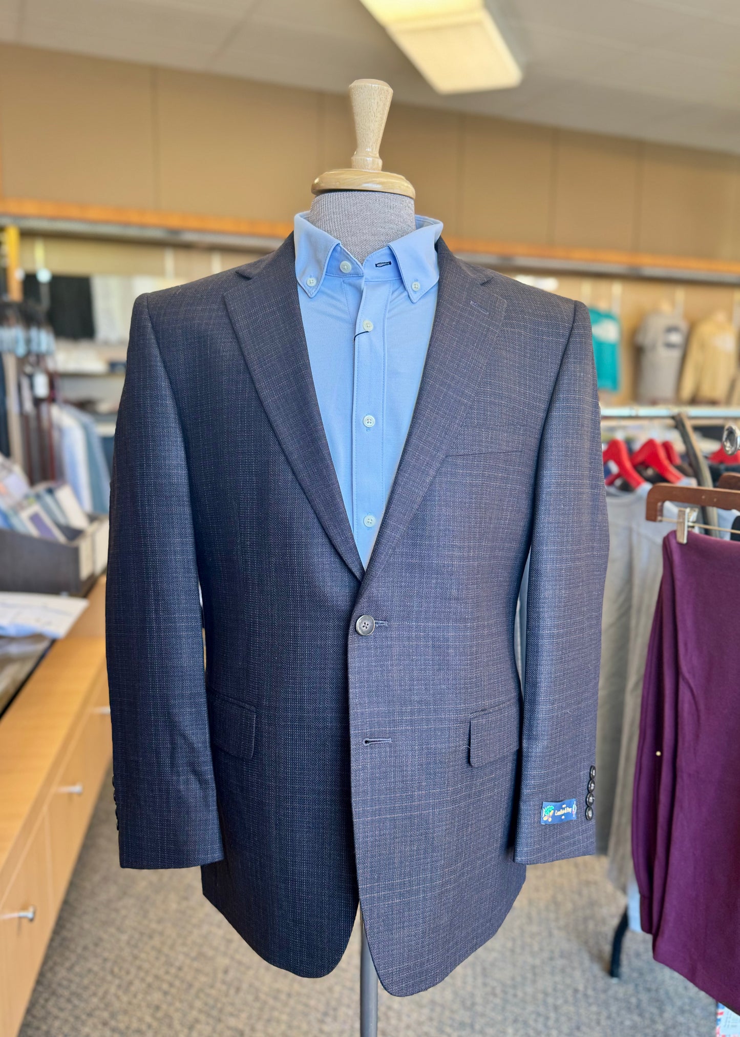 Brown & Navy Plaid Sport Coat