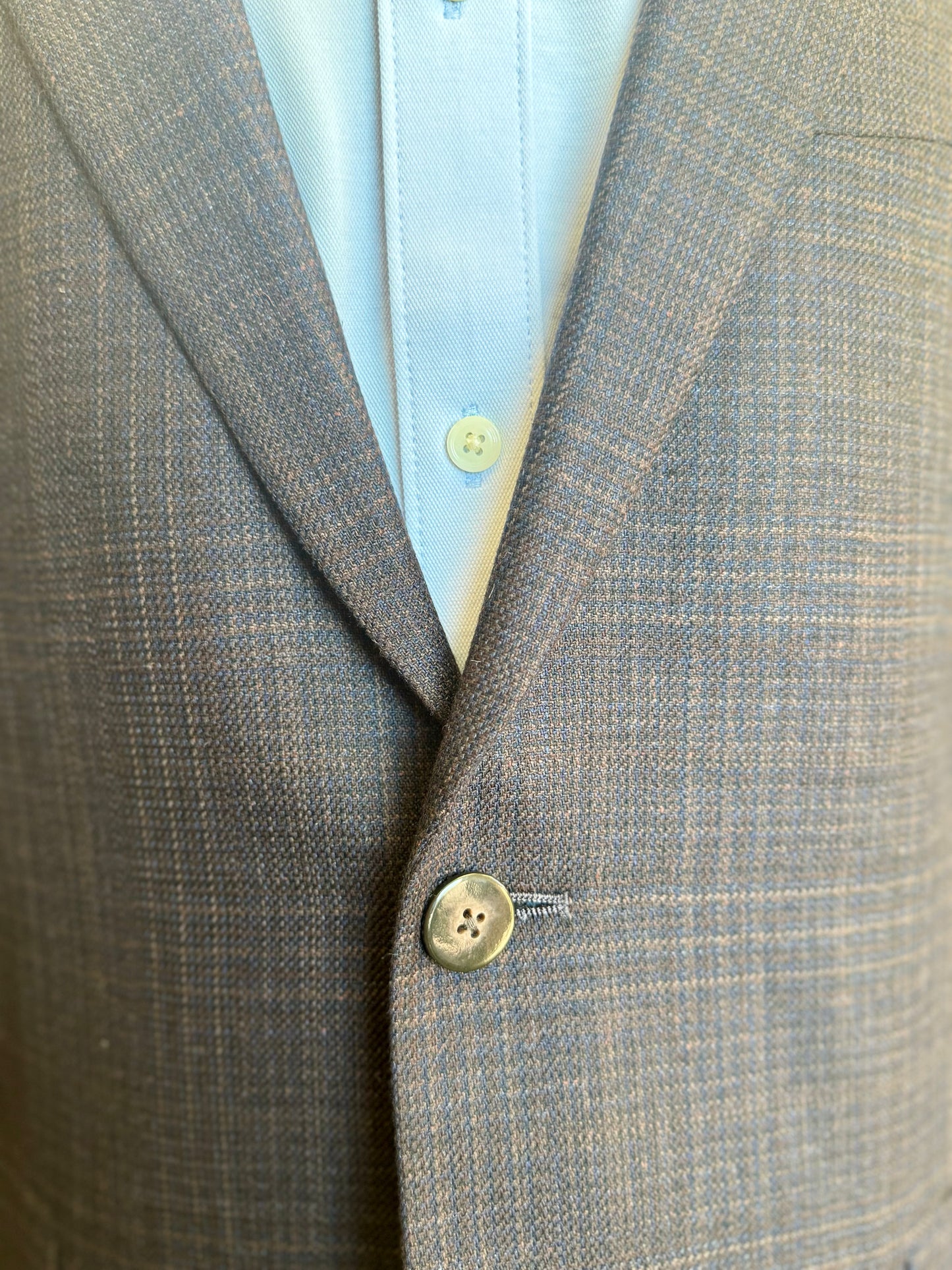 Brown & Navy Plaid Sport Coat