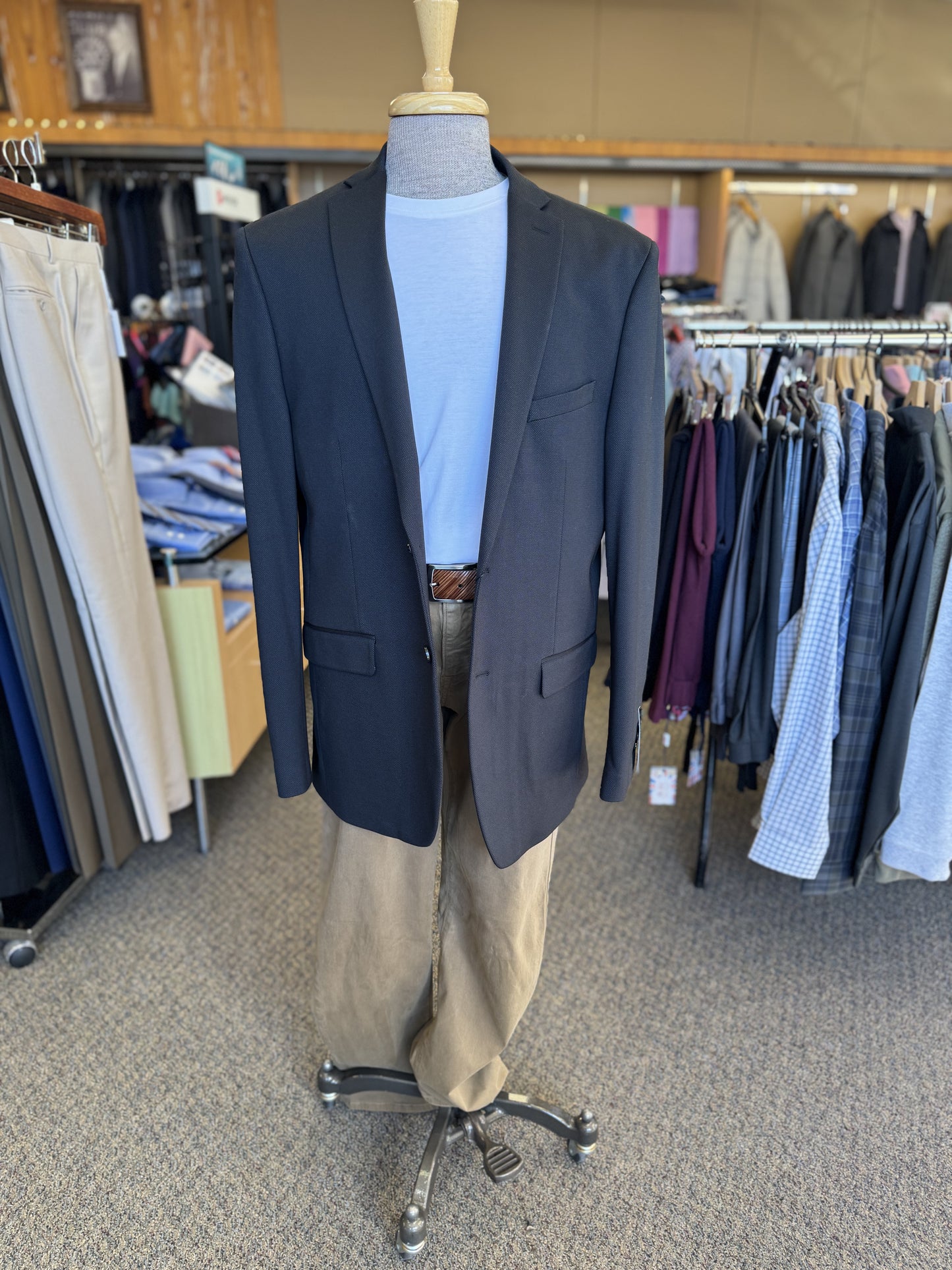 Active Stretch Sport Coat - Black Dot