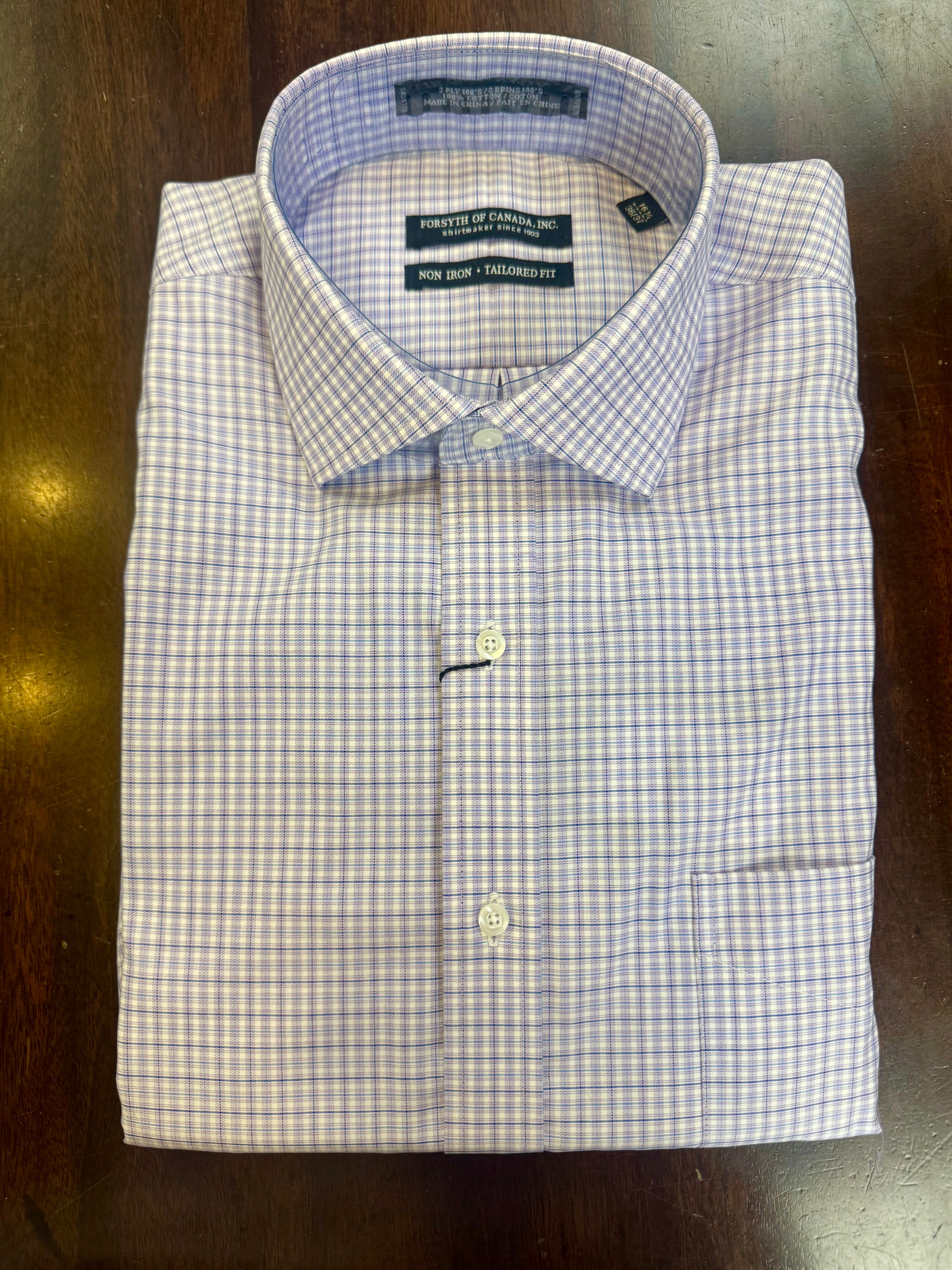 Forsyth Tailored Dress Shirt 8496 / Lilac / 16.5 x 36/37