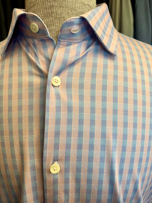 Roll Collar Check Sport Shirt