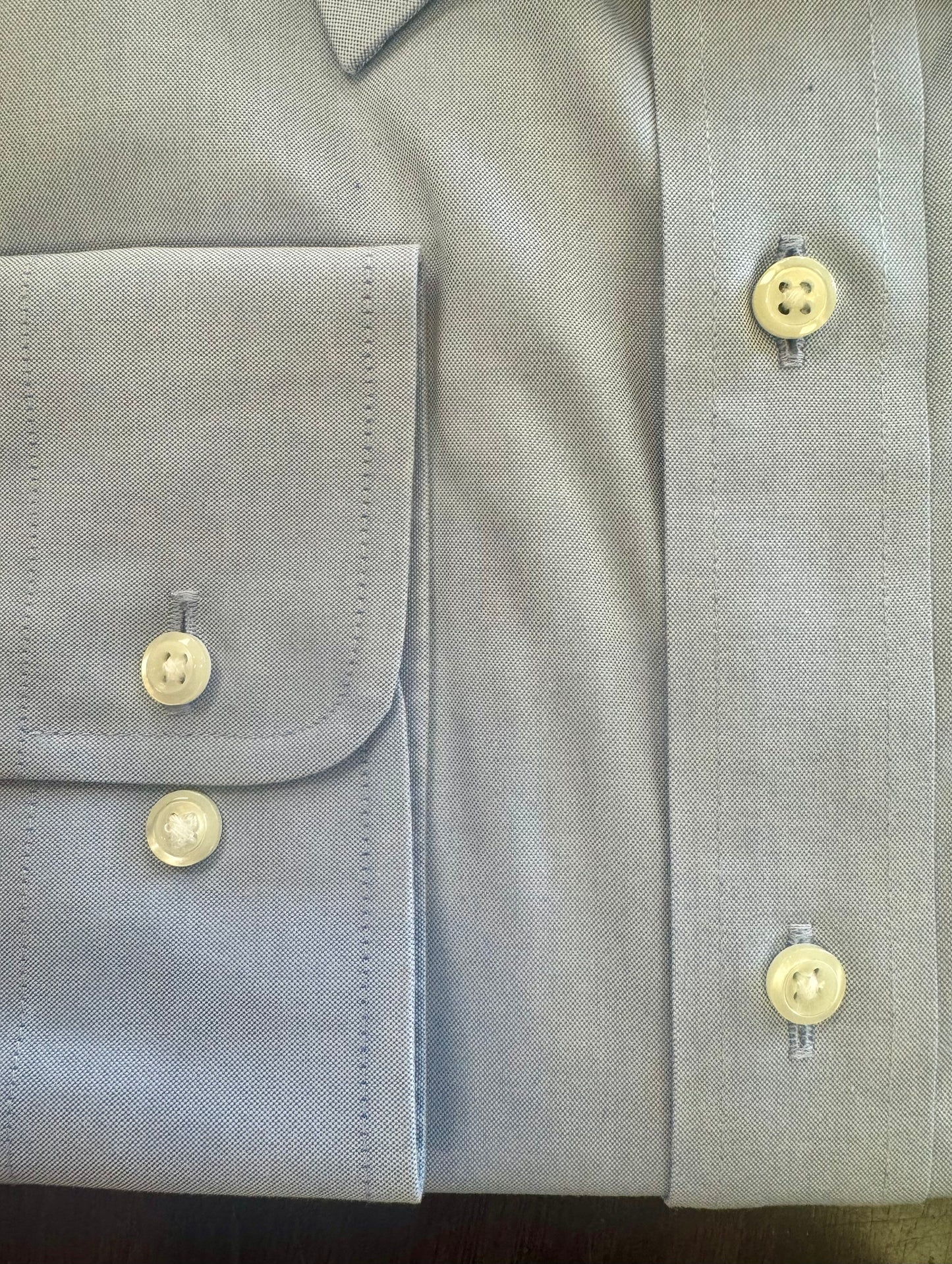 W&R Spread Collar Tailored Dress Shirt - Blue Solid