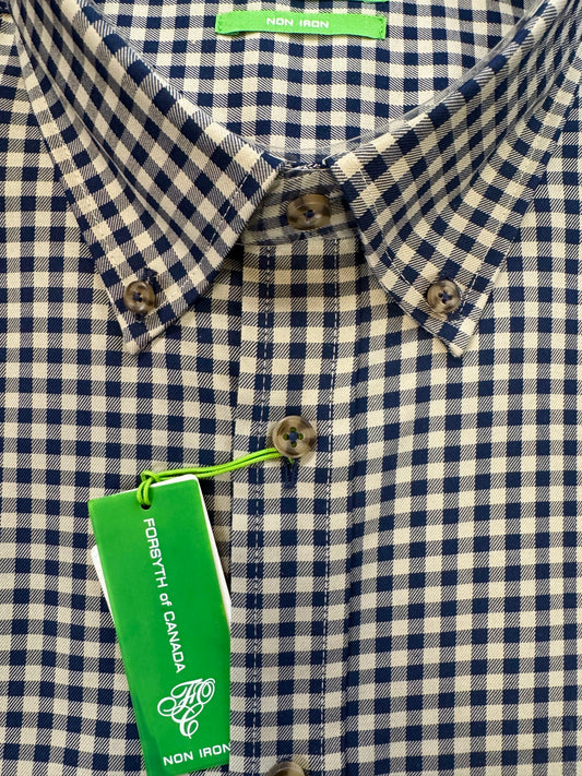 Yarn Dyed Twill Gingham Sport Shirt