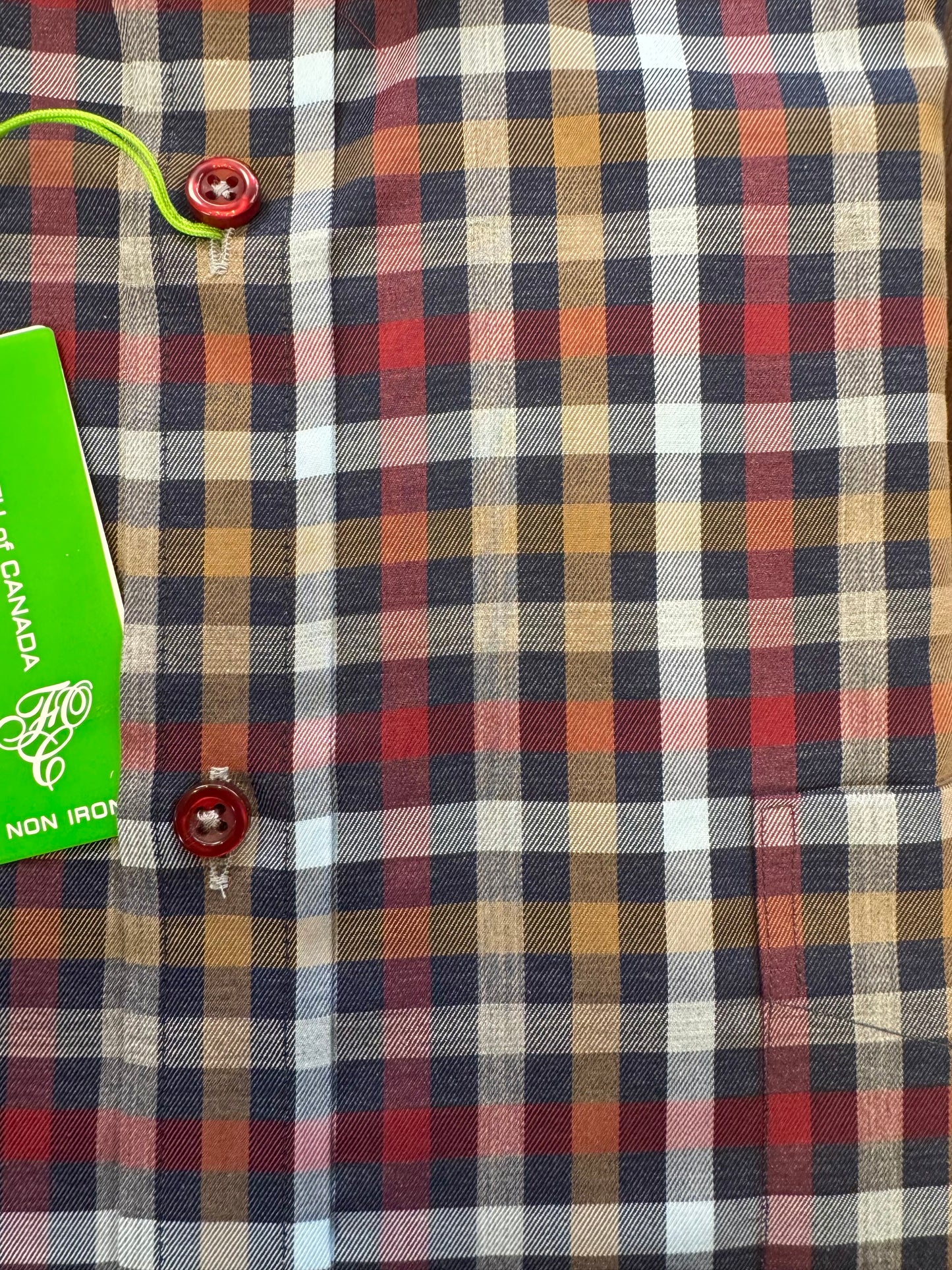 Twill Gingham Sport Shirt