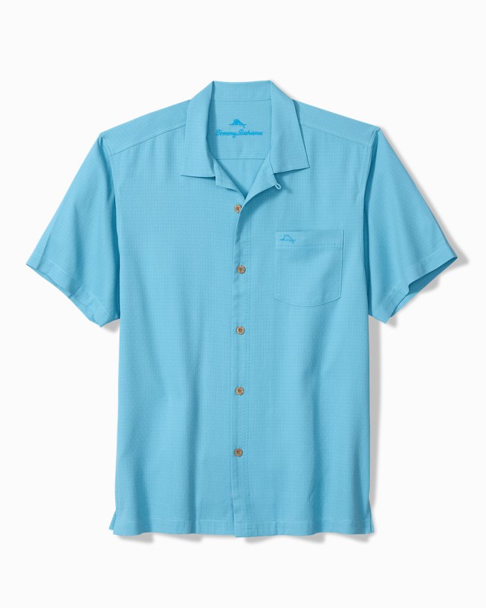 Coastal Breeze Check IslandZone Camp Shirt