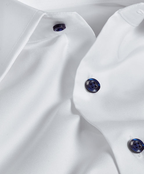 Blue Button Super Fine Twill Dress Shirt