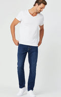 Zach Straight Leg Jeans - Dark Feather Blue