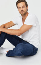 Zach Straight Leg Jeans - Dark Feather Blue
