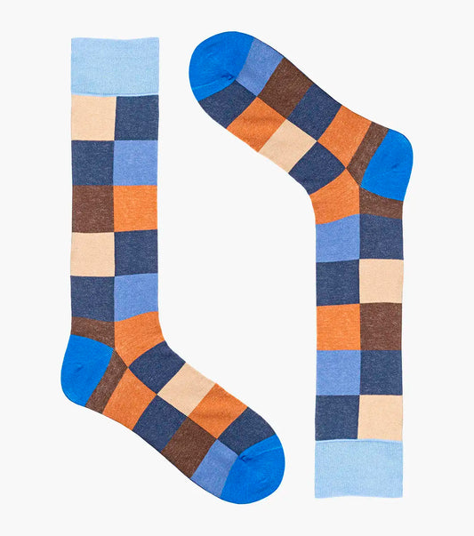 Oversized Checks Dress Socks