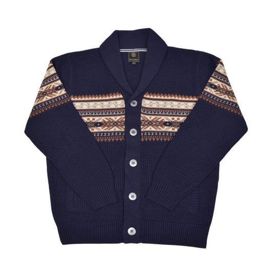 Button Shawl Aztec Cardigan