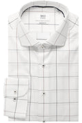 Check Twill Modern Fit Cutaway Collar