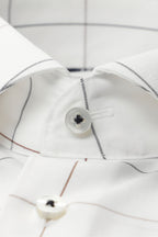 Check Twill Modern Fit Cutaway Collar