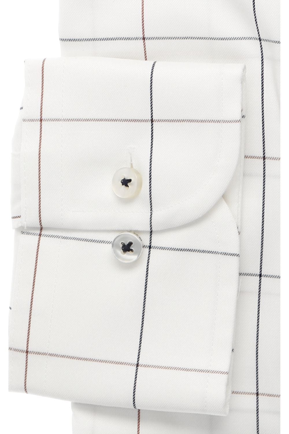 Check Twill Modern Fit Cutaway Collar