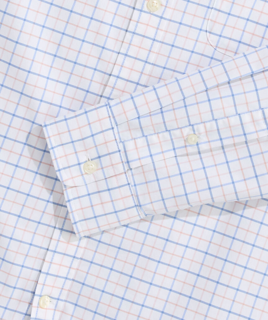 Moorings Tattersall Performance Cotton Shirt