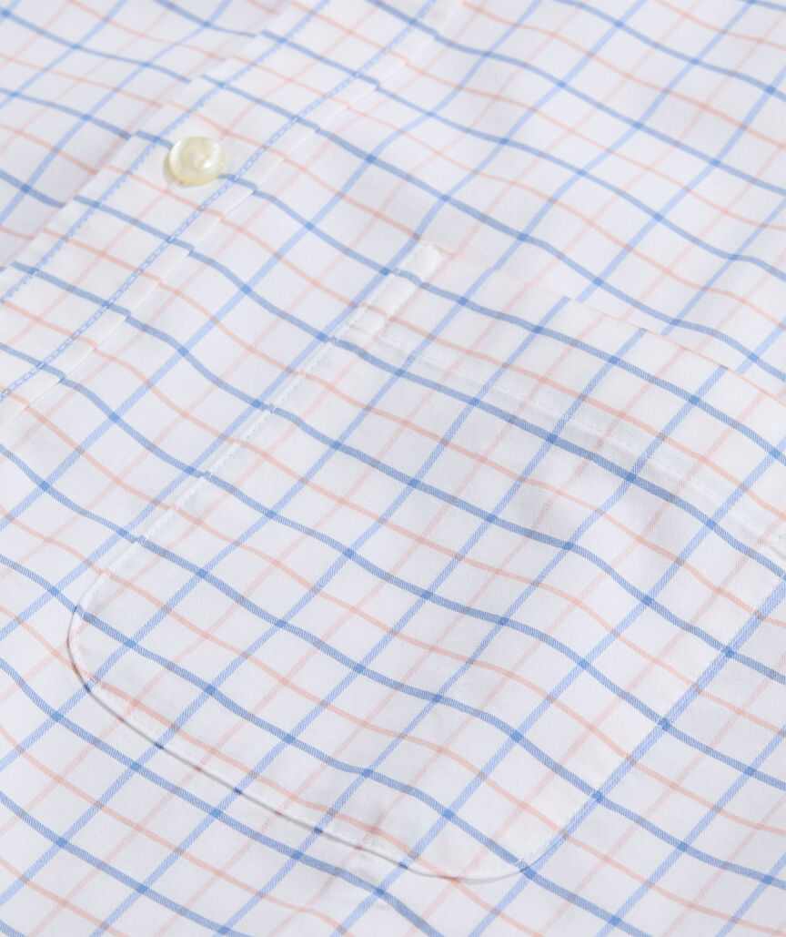 Moorings Tattersall Performance Cotton Shirt