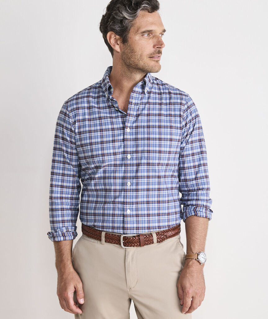 Faraway Plaid Performance Cotton Shirt