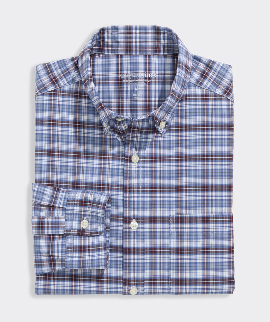 Faraway Plaid Performance Cotton Shirt