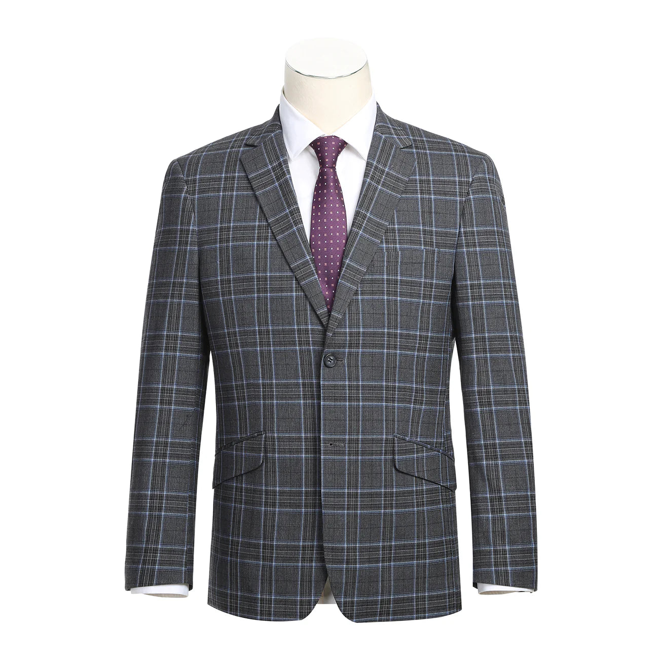 Slim Fit Checked Suit Jacket