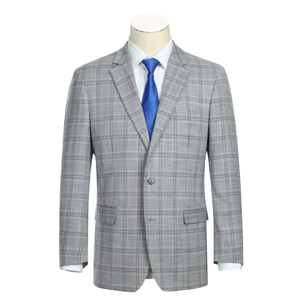 Classic Fit Checked Suit Jacket