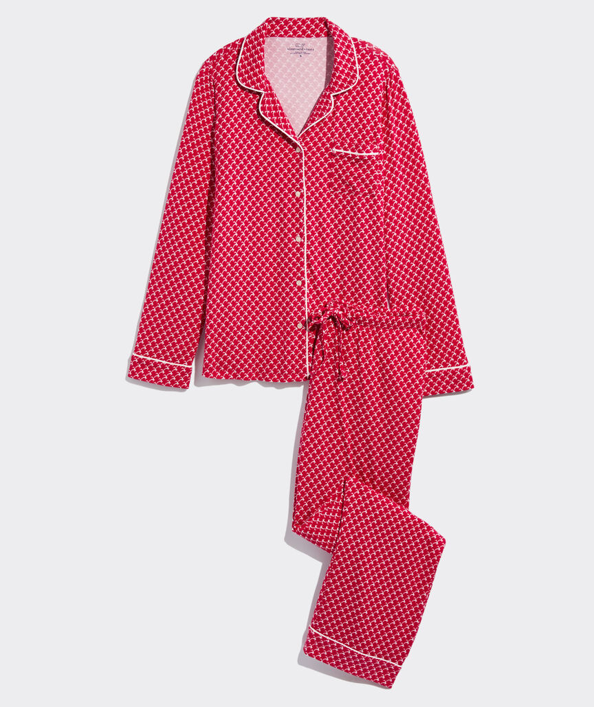 Super-Soft Printed Knit Pajama Set