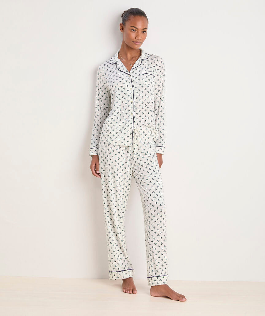 Super-Soft Printed Knit Pajama Set