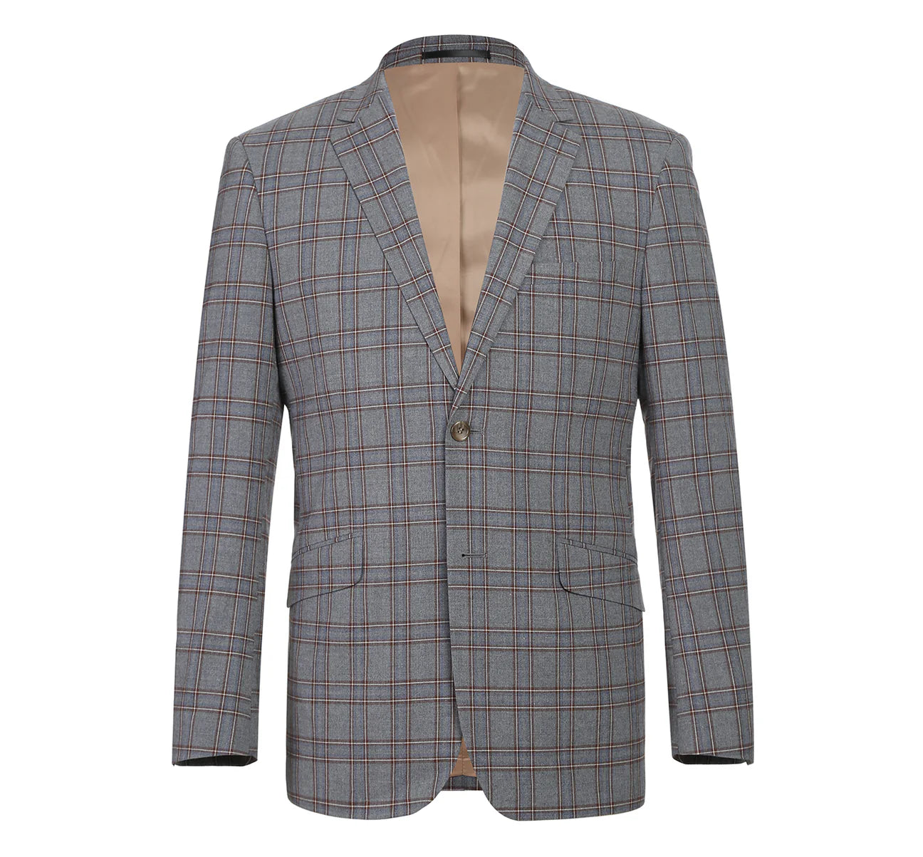 Slim Stretch Windowpane Suit Jacket