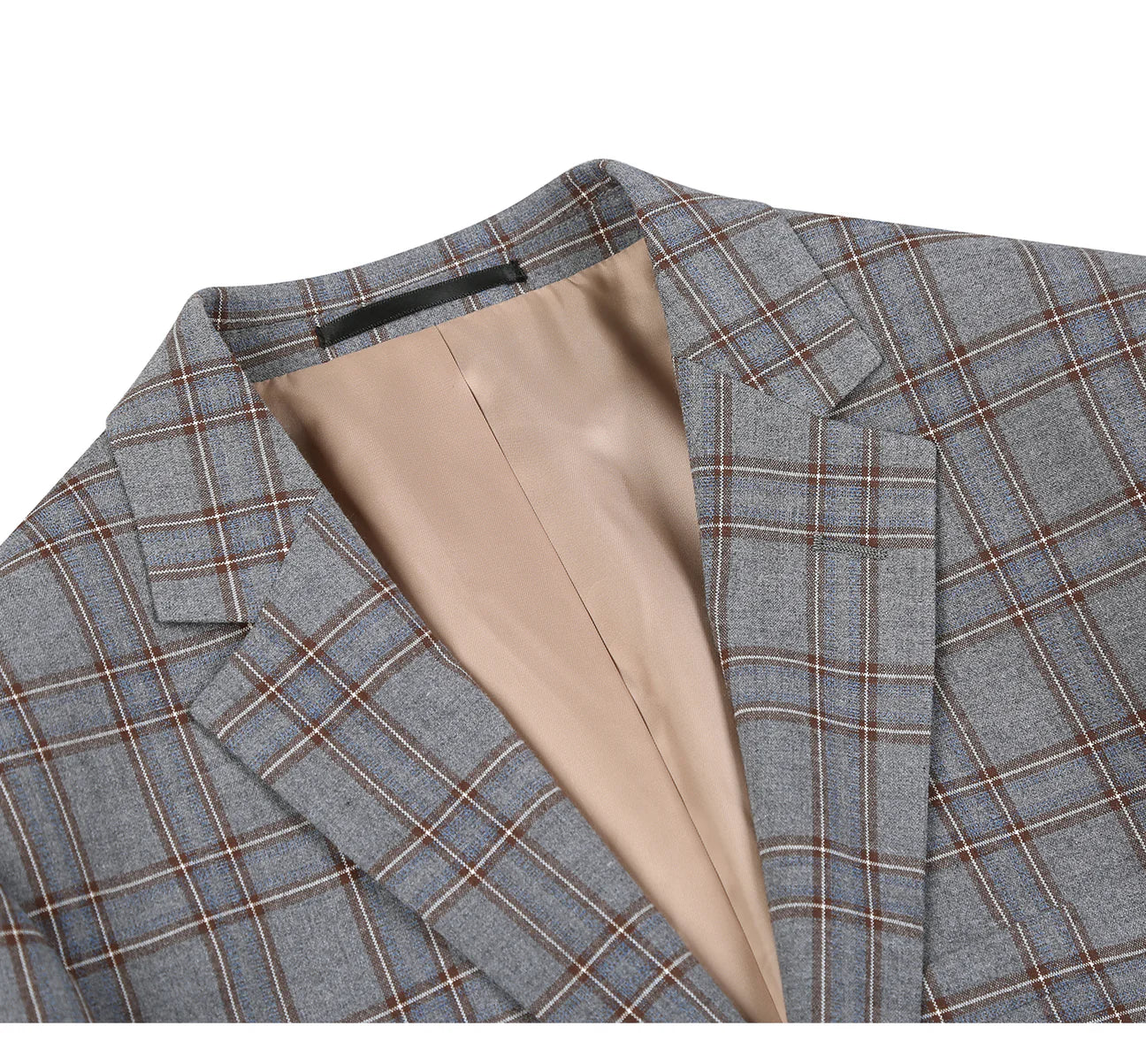 Slim Stretch Windowpane Suit Jacket