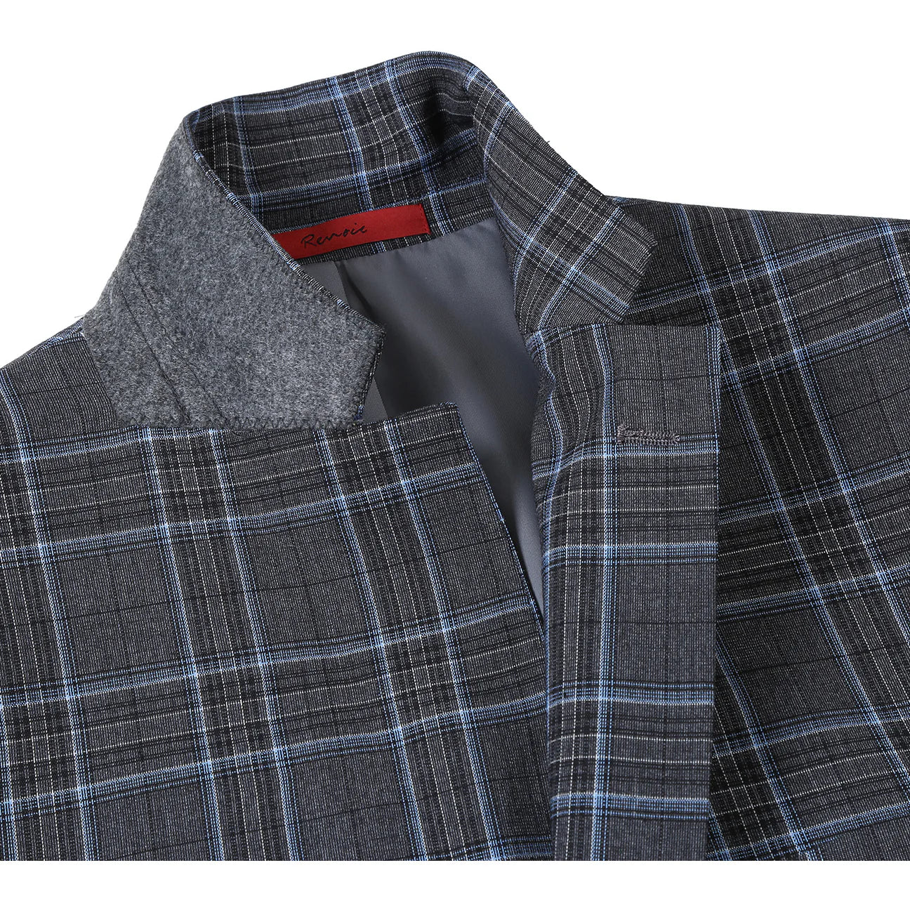 Slim Fit Checked Suit Jacket