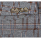 Slim Stretch Windowpane Suit Jacket