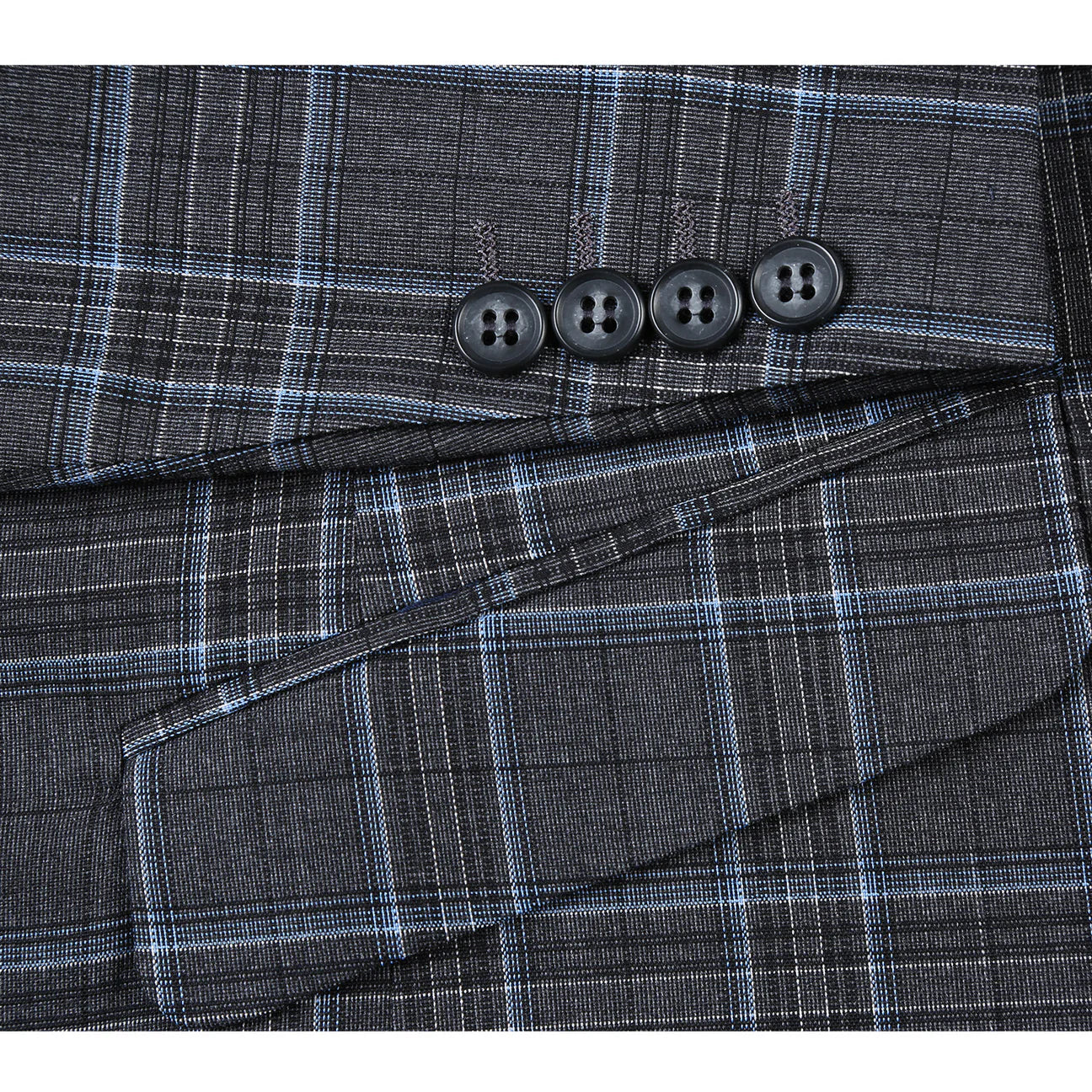 Slim Fit Checked Suit Jacket