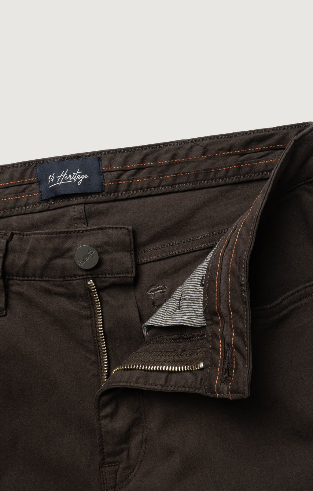 Charisma Relaxed Straight Pants in Brunette Twill - Faded