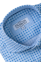 Blue Medallion Print Sport Shirt