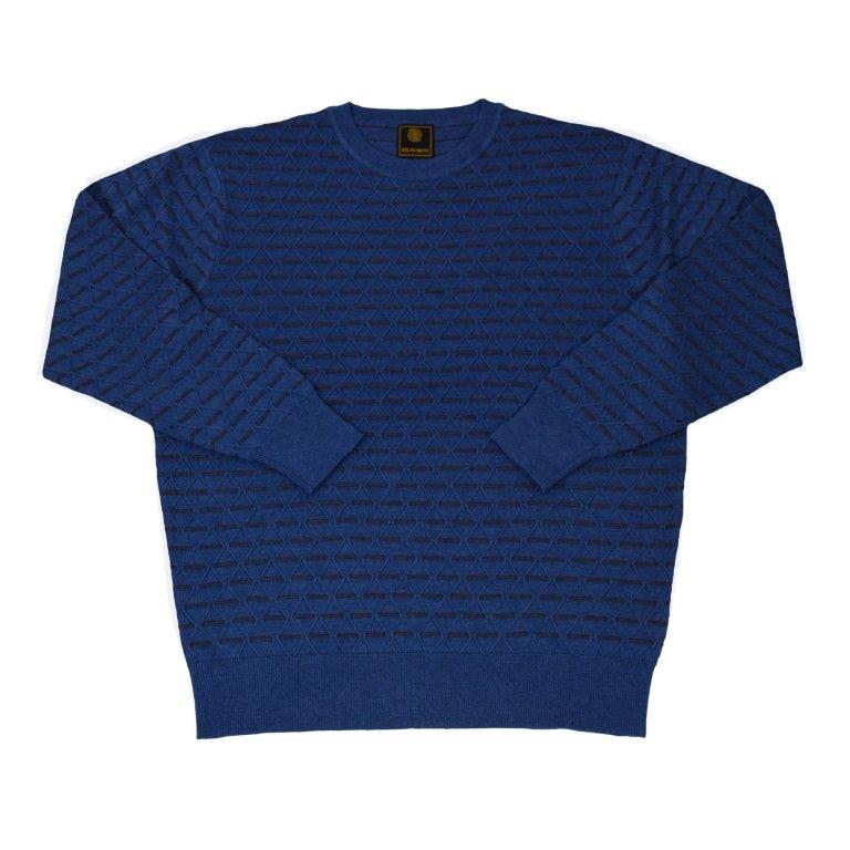 Tonal Diamond Stripe Crew Sweater