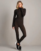 Après Houndstooth Seamless Quarter Zip