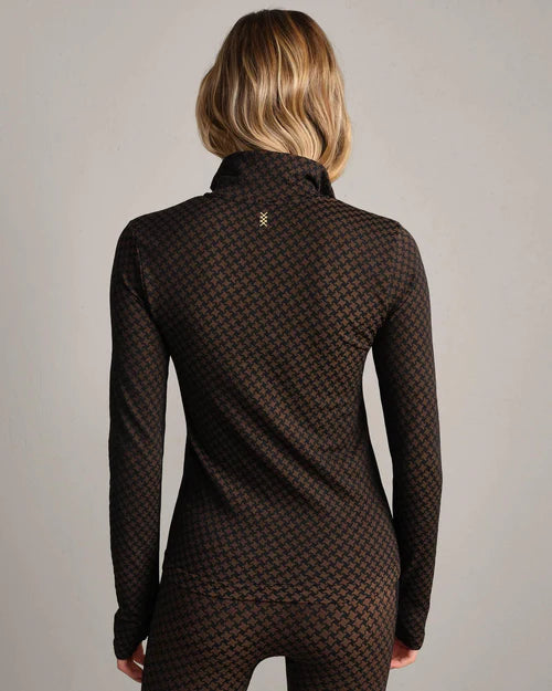 Après Houndstooth Seamless Quarter Zip