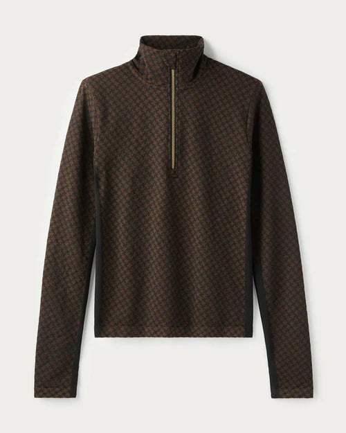 Après Houndstooth Seamless Quarter Zip
