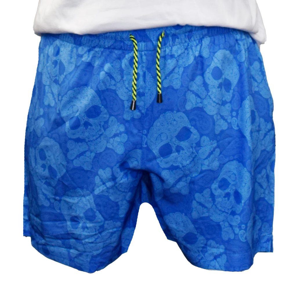 Paisley Skull Swim Trunks