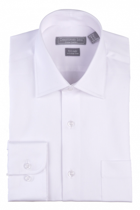 Two Ply Cotton Classic Fit Dress Shirt White