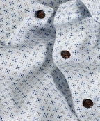 White & Chocolate Neat Sport Shirt