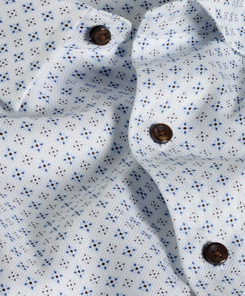 White & Chocolate Neat Sport Shirt