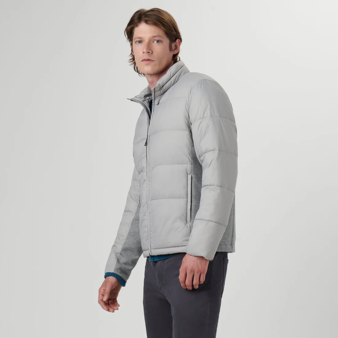 Quilted Bomber Jacket with Stow-Away Hood